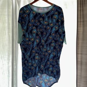 LuLaRoe Peacock Feather Irma - small